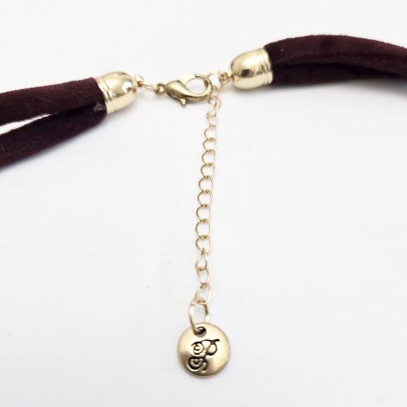 Plunder BUBBLY Rhinestone Lace Pearl Red Velvet Statement Necklace - Picture 5 of 7